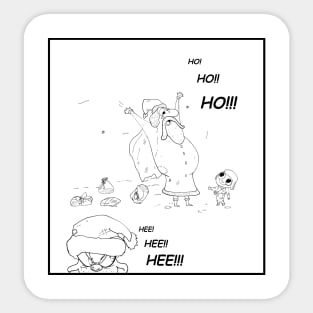 HO! HO!! HO!!! - HEE! HEE!! HEE!!! Sticker